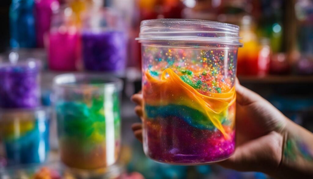 DIY slime rainbow