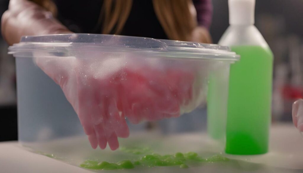 DIY slime with Suave shampoo