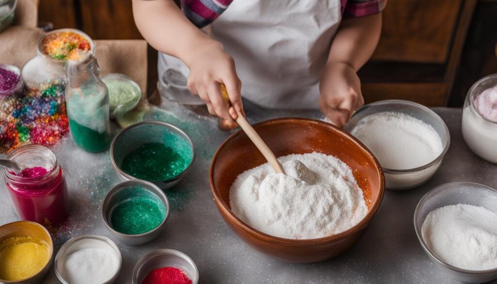 DIY slime with flour
