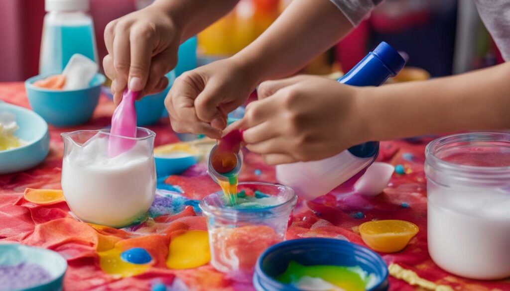 DIY slime with laundry detergent and glue