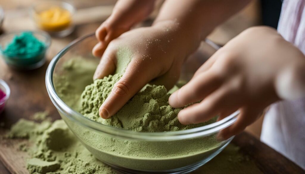 Homemade kinetic sand recipe