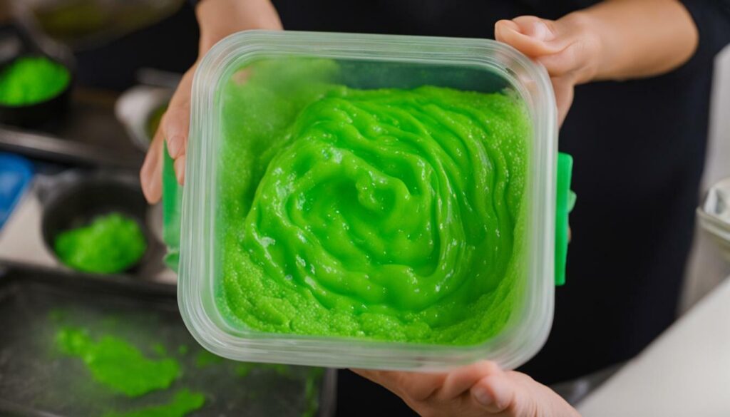 Homemade slime for cleaning purposes