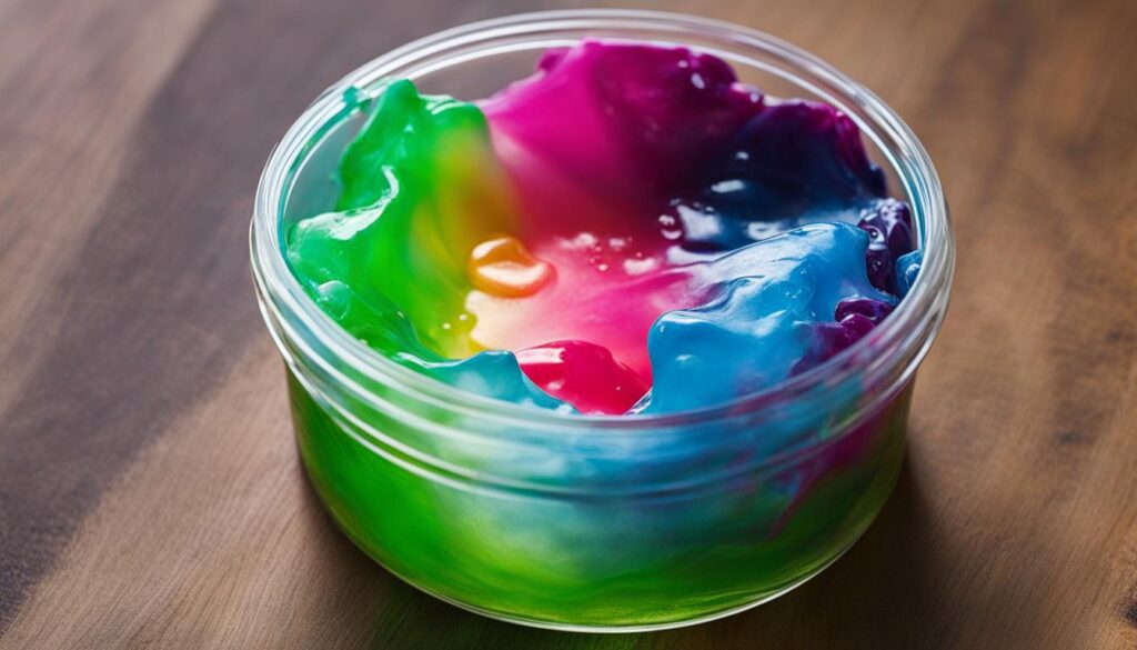 Iceberg Slime with Food Coloring