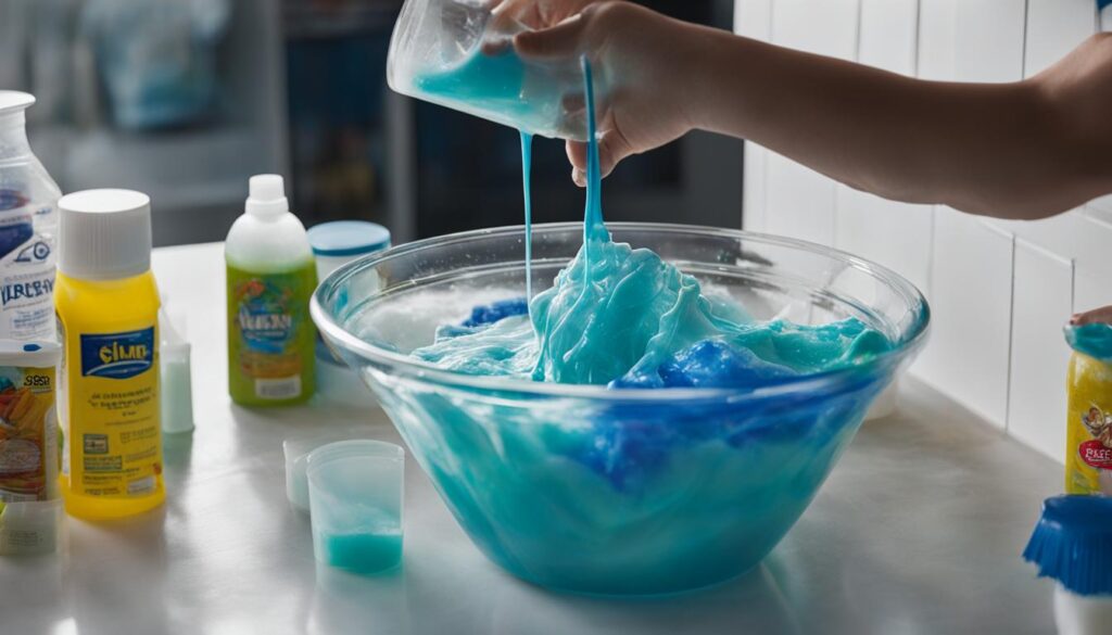 Slime with glue and laundry detergent recipe