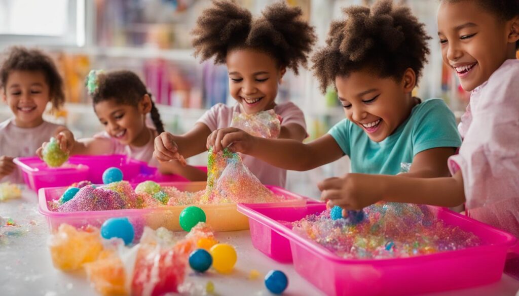 children making slime