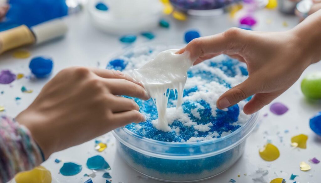 easy slime recipe using shampoo and glue