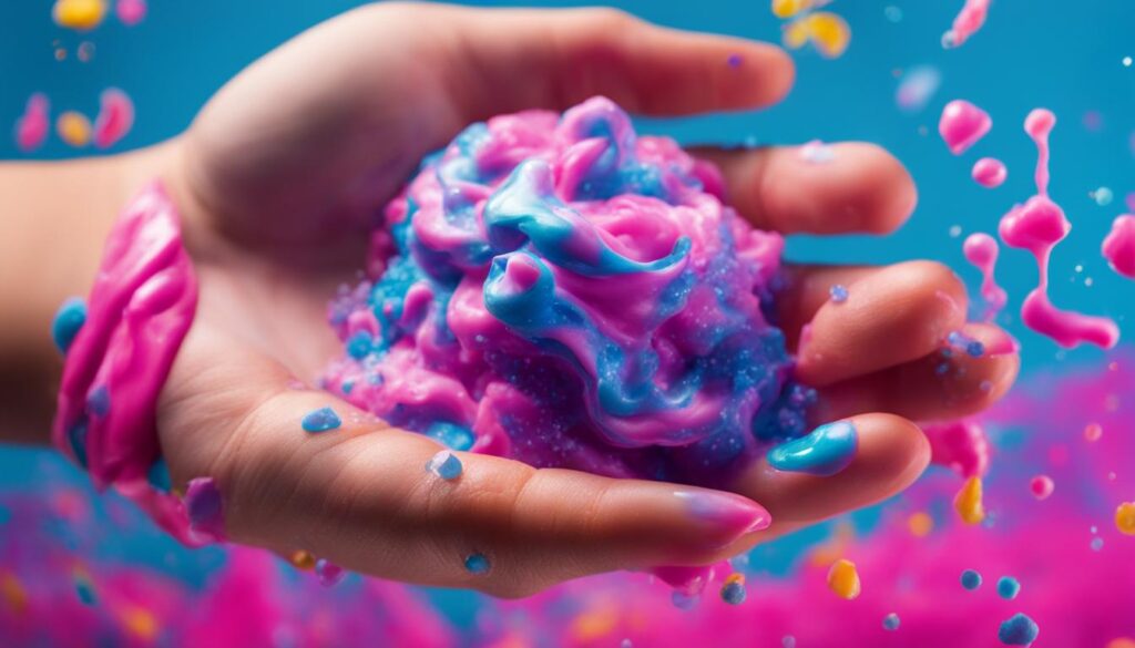 fluffy slime with shaving cream