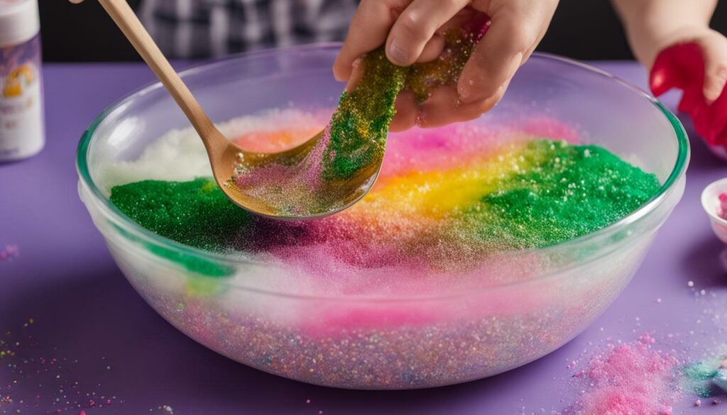 homemade glitter slime