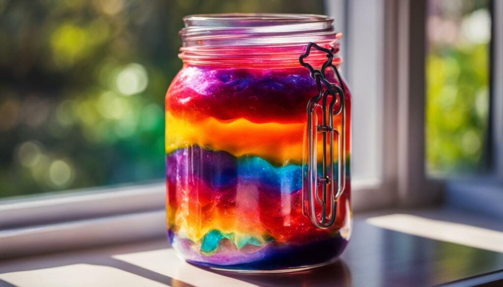 homemade rainbow slime