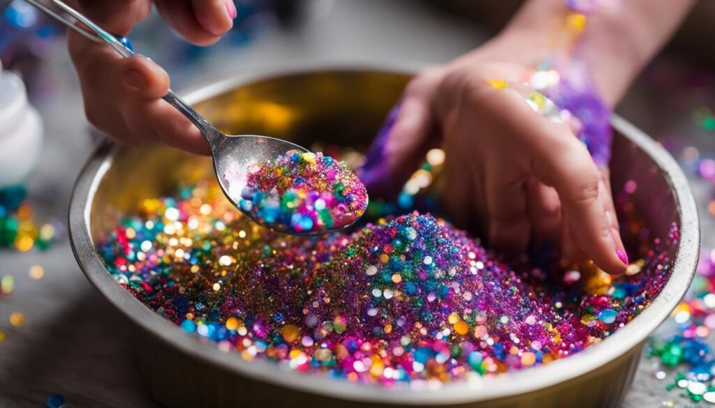how to make glitter slime
