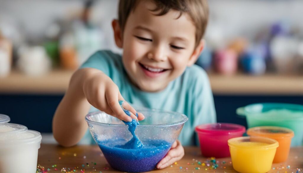 kid-friendly slime recipe with Dawn Soap