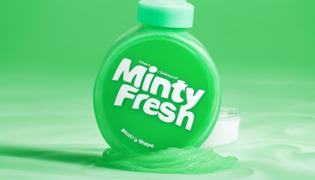 minty fresh shampoo and glue slime