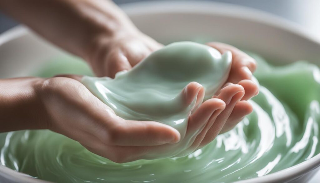 moisturizing slime with lotion