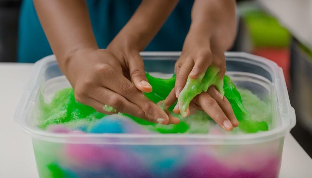 prevent slime from sticking to fingers