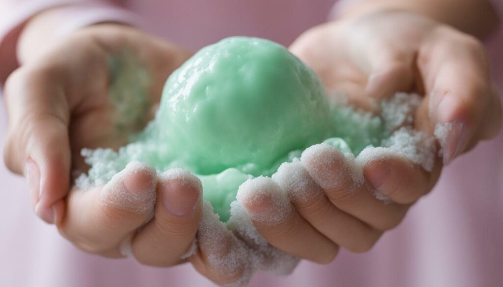 prevent slime from sticking to fingers