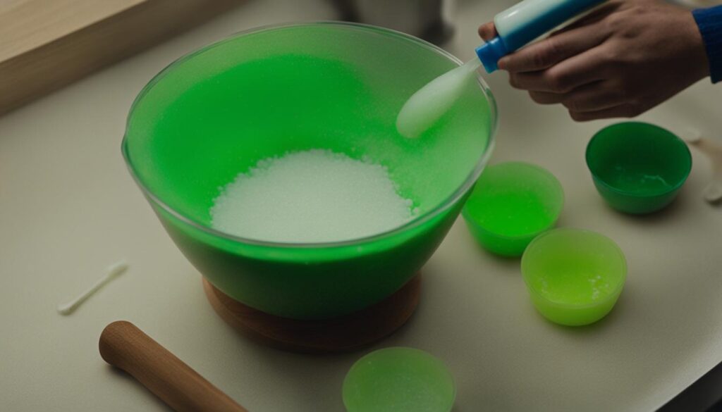 slime tutorial with glue and laundry detergent