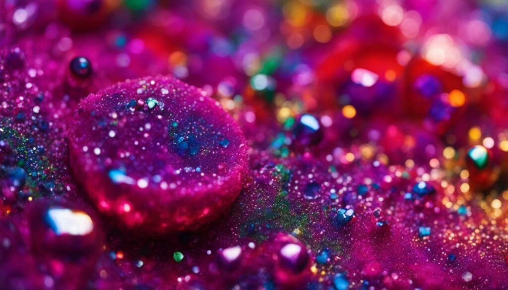 slime with color and sparkle