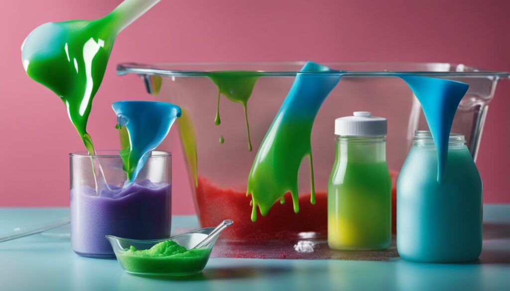 slime with liquid detergent